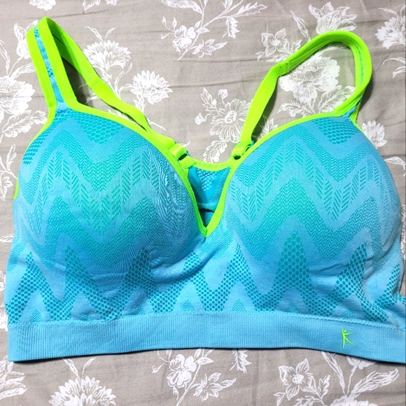 Danskin Other - Sports bra Danskin 38 D teal and neon green